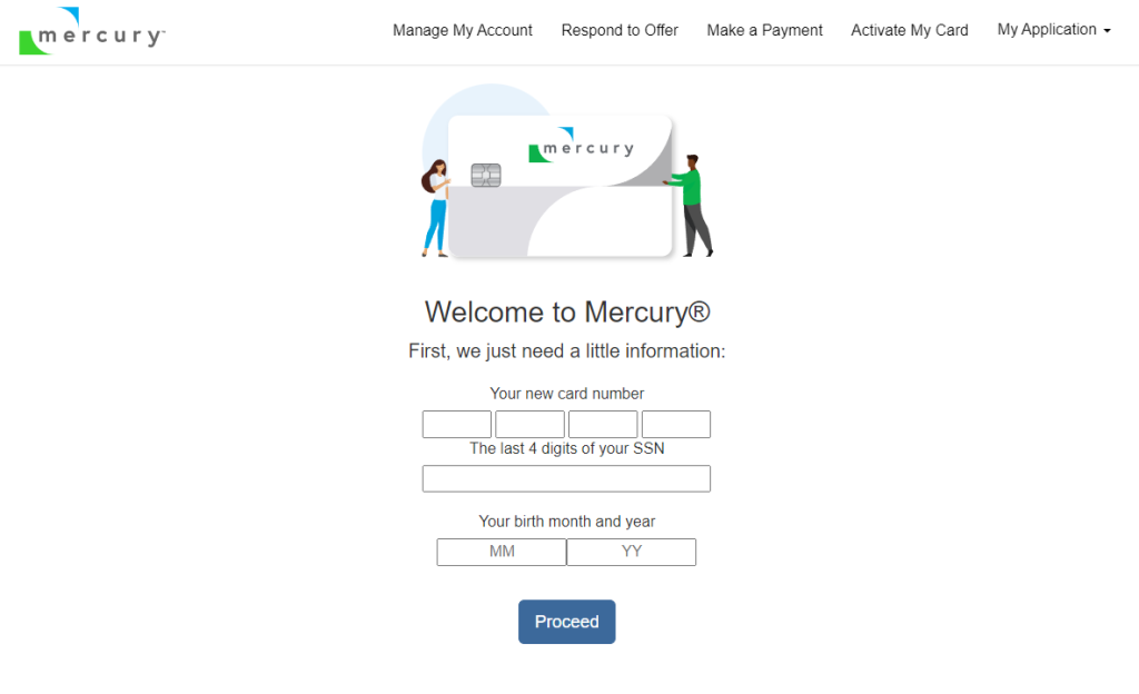 How to Activate Gomercury Credit Card